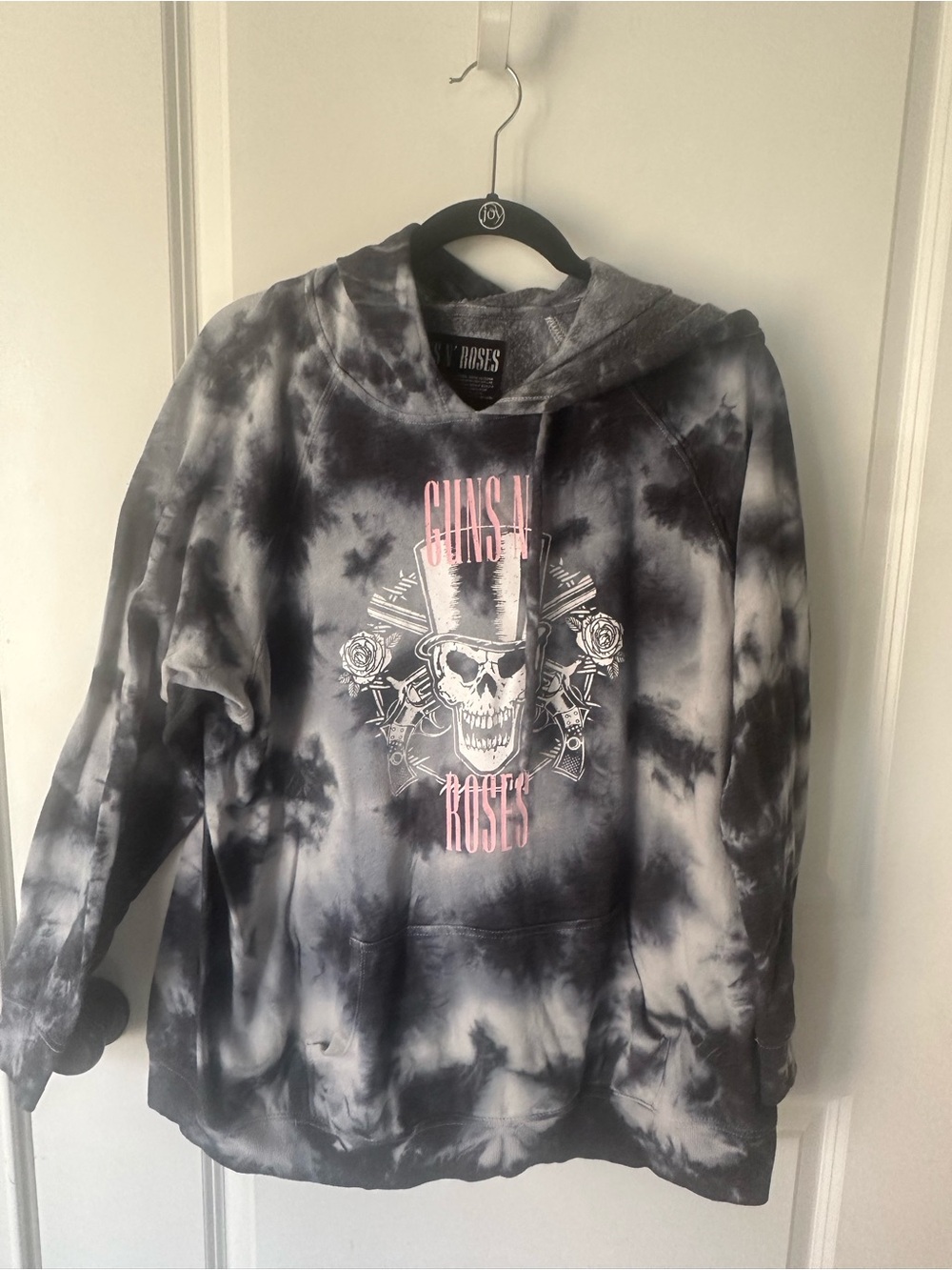 torrid 2x Black and Gray Tie-Dye Guns N' Roses Graphic Hoodie